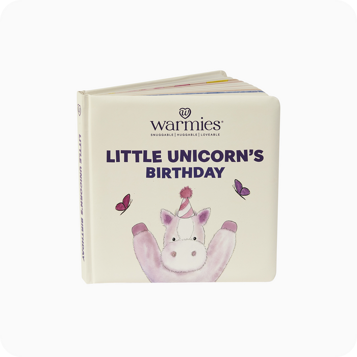 warmies little unicorn's birthday on a white background