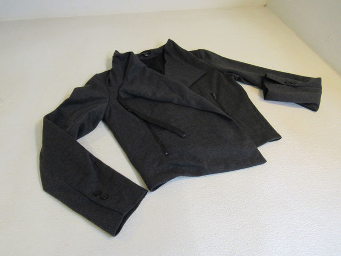 Lumiere-Self-Wrap-Coat-Dark-Gray-Polyester-Rayon-Female-Size-M-364 2