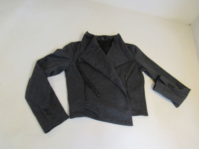 Lumiere-Self-Wrap-Coat-Dark-Gray-Polyester-Rayon-Female-Size-M-364 3