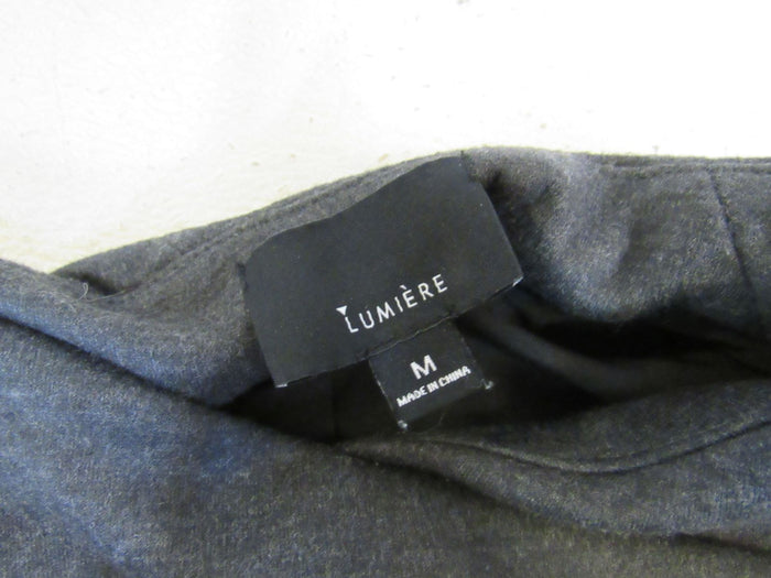 Lumiere-Self-Wrap-Coat-Dark-Gray-Polyester-Rayon-Female-Size-M-364 7