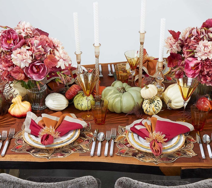 Mirage 5-Piece Place Setting in White & Silver by Kim Seybert at Fig Linens and Home - View 5