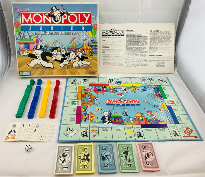 Monopoly Junior Game - 1990 - Parker Brothers - Great Condition