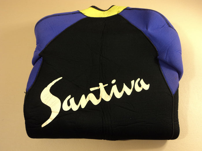 Ocean Sports Wet Suit Womens Size Medium Black/Purple/Yellow Suntiva Nylon -- Used