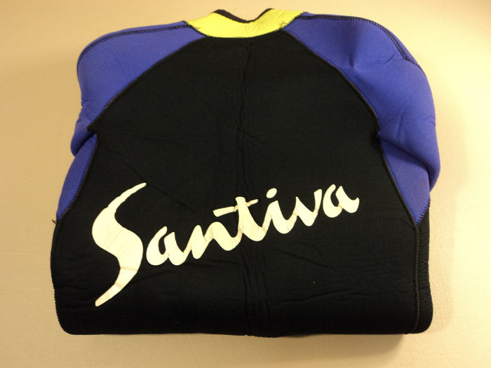 Ocean Sports Wet Suit Womens Size Medium Black/Purple/Yellow Suntiva Nylon -- Used