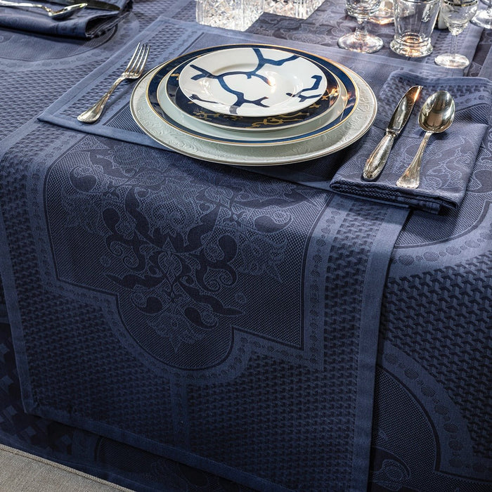 Palais Venitien Blue 20" x 14" Placemat by Le Jacquard Français - 9at Fig Linens and Home - 6