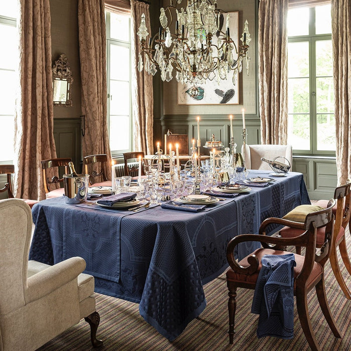 Palais Venitien Blue 20" x 14" Placemat by Le Jacquard Français - 9at Fig Linens and Home - 7