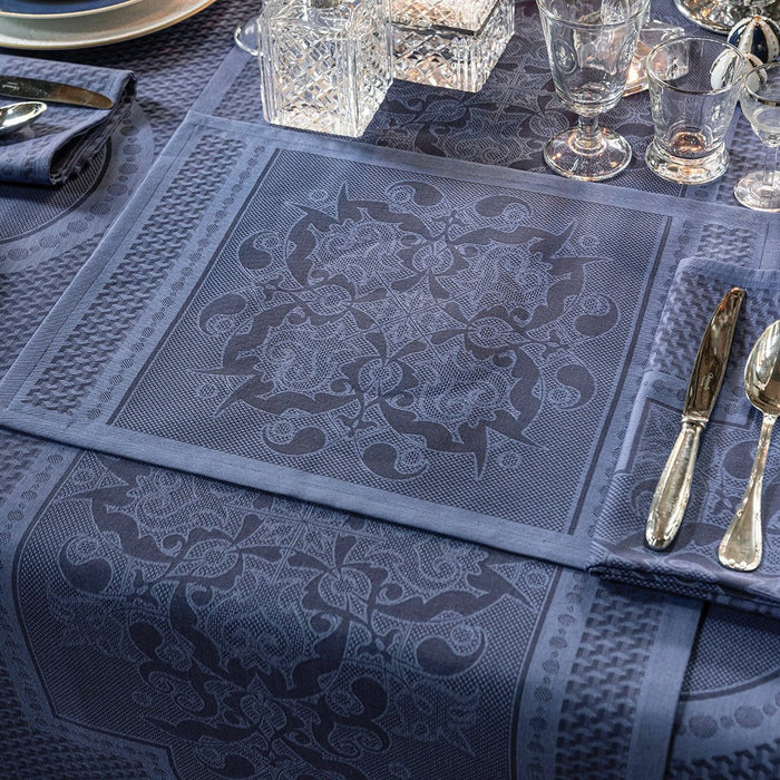 Palais Venitien Blue 20" x 14" Placemat by Le Jacquard Français - 9at Fig Linens and Home - 8