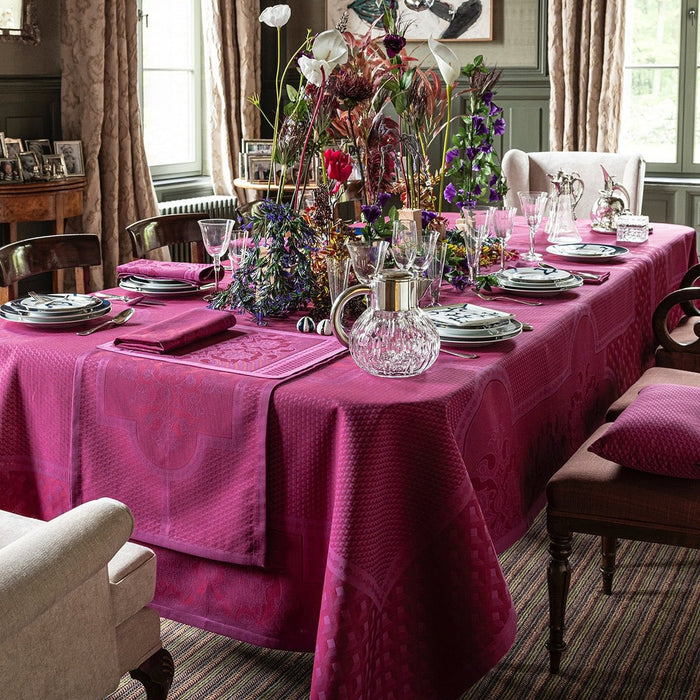 Palais Venitien Pink 20" x 79" Runner by Le Jacquard Français - 9at Fig Linens and Home - 1