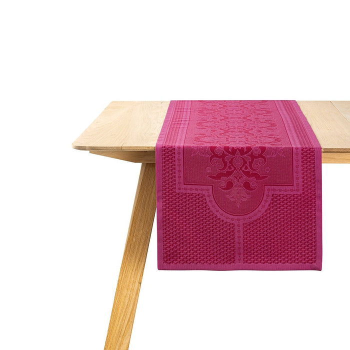Palais Venitien Pink 20" x 79" Runner by Le Jacquard Français - 9at Fig Linens and Home - 4