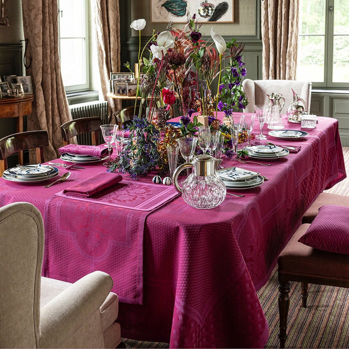 Palais Venitien Pink 20" x 14" Placemat by Le Jacquard Français - 9at Fig Linens and Home - 4