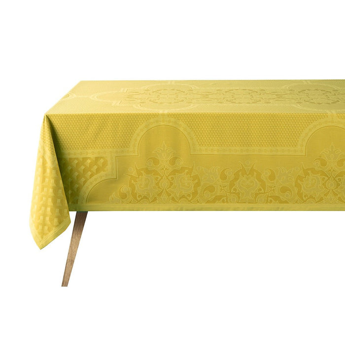 Palais Venitien Yellow 69" x 69" Tablecloth by Le Jacquard Français - 9at Fig Linens and Home - 6
