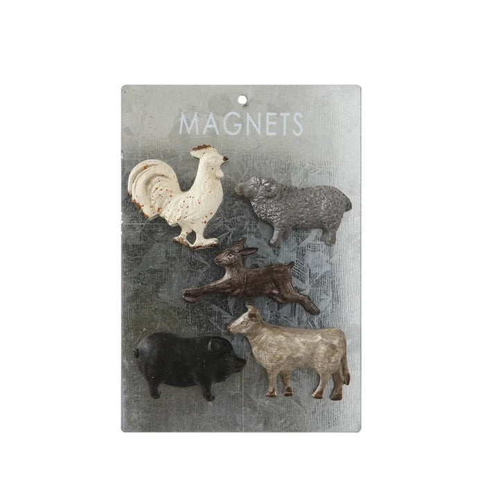 Pewter Animal Magnets - Set of 5