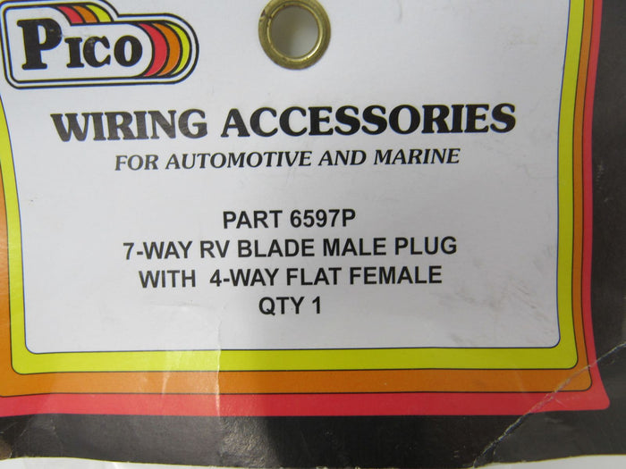 Pico-7-Way-RV-Blade-Male-Plug-with-4-Way-Flat-Female-6597P-280 7