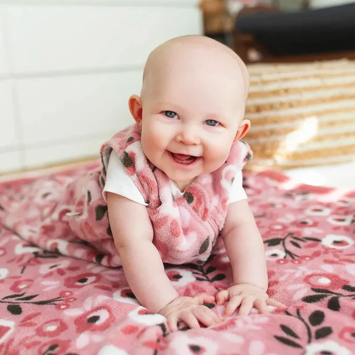 Plush Sleep Bag + Plush Blanket 0-36m | Flower