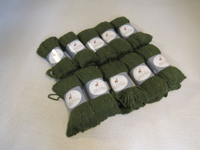Plymouth-Yarn-Baby-Alpaca-Grande-Tweed-Yarn-Sage-Green-10-Skeins-110-Yards-Each-252 2