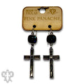 Rectangle Rhinestone Cross Earring