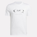 Reebok Apparel Men Graphic Series Basketball Drip T-Shirt WHITE