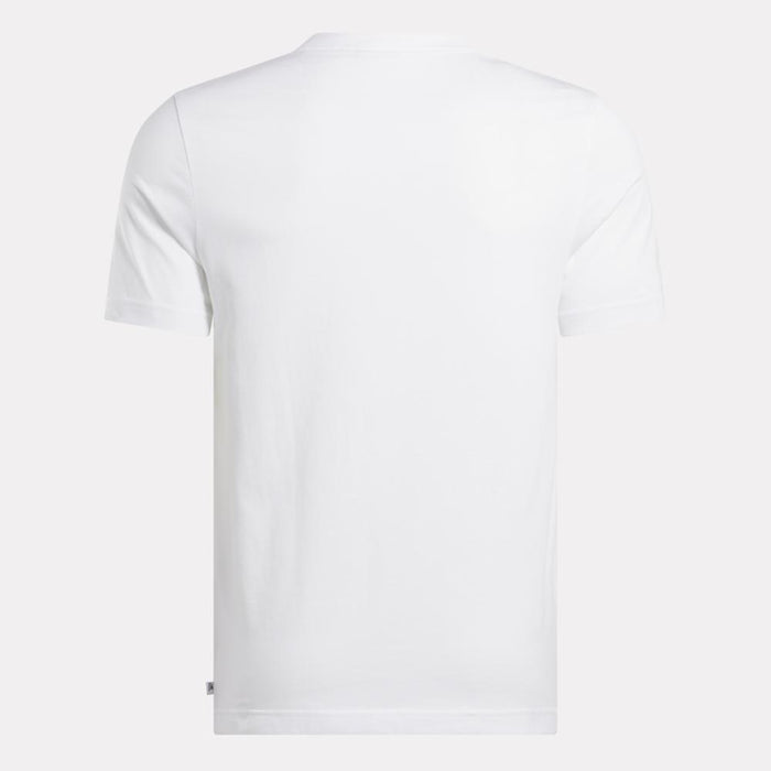 Reebok Apparel Men Graphic Series Basketball Drip T-Shirt WHITE