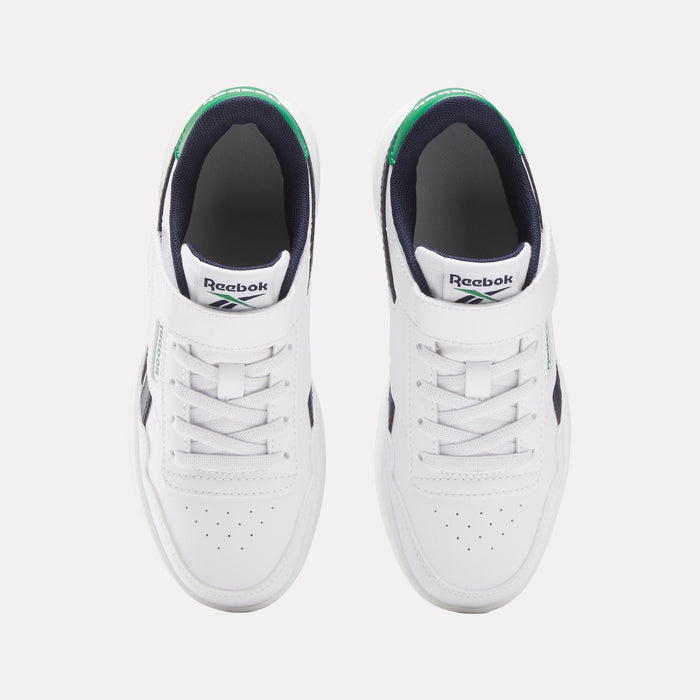 Reebok Footwear Kids Reebok Court Advance Elastic & Top Strap Shoes - Preschool FTWRWHITE/VECTORNAVY/GLENGREEN