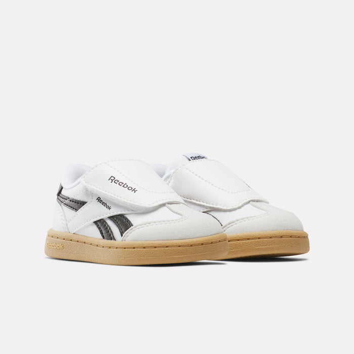 Reebok Footwear Kids Smash Edge Hook-And-Loop Shoes - Baby & Toddler FTWRWHITE/BLACK/RGUM1