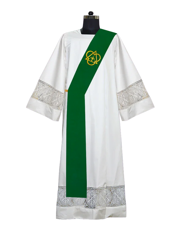 Set of 4 Deacon Stoles with Adorned Trinity Motif