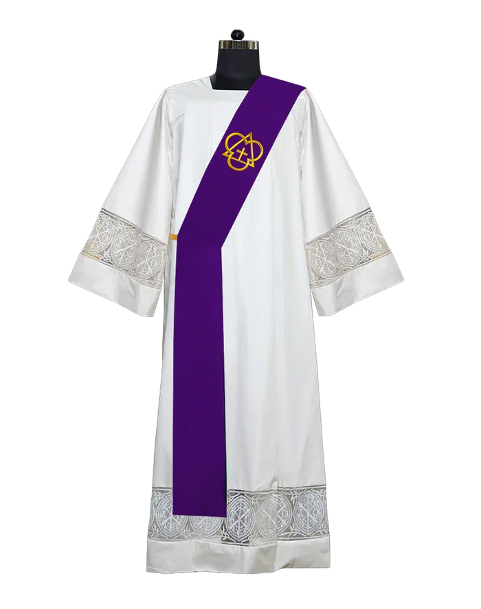 Set of 4 Deacon Stoles with Adorned Trinity Motif