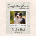 Snuggle It If You Miss Me - Personalized Blanket, Custom Name And Photo Pet Blanket, Memorial Pet Gift