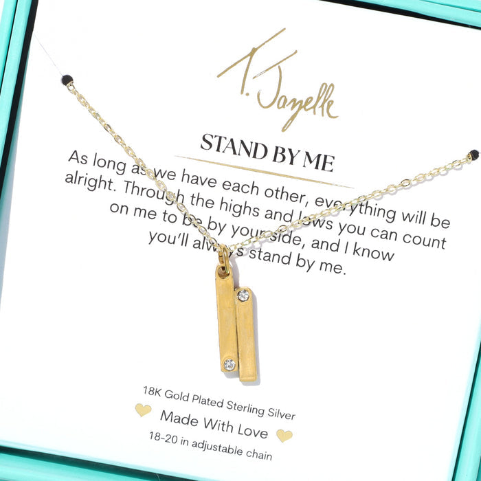 Stand by Me Gold Charm Necklace