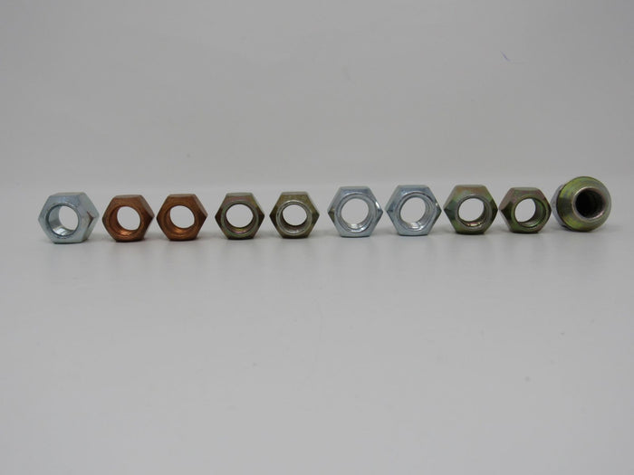 Standard-Lot-of-10-Misc-Lug-Hex-Nuts-434 4