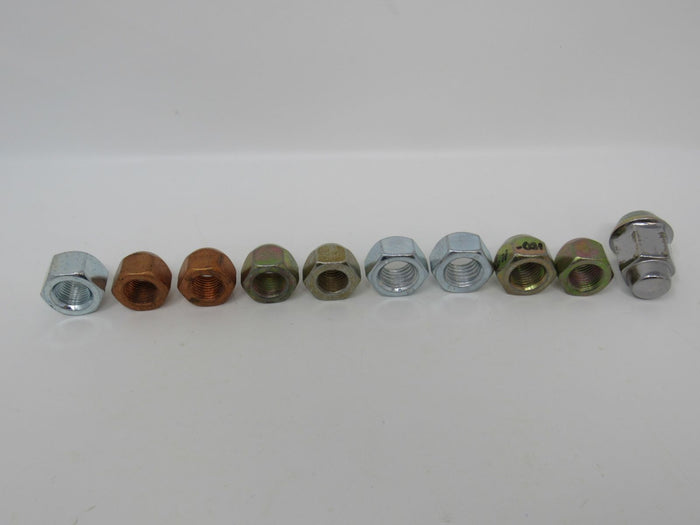 Standard-Lot-of-10-Misc-Lug-Hex-Nuts-434 6