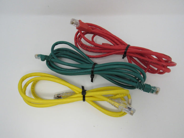 Standard-Lot-of-3-Ethernet-Patch-Cables-RJ-45-Variety-of-Lengths-Cat5e-884 3