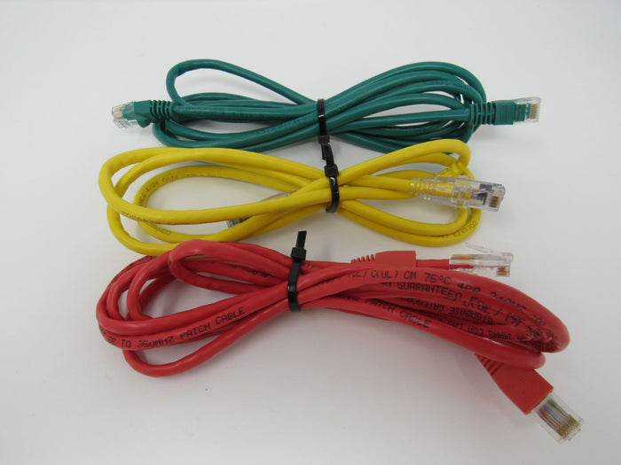 Standard-Lot-of-3-Ethernet-Patch-Cables-RJ-45-Variety-of-Lengths-Cat5e-884 6