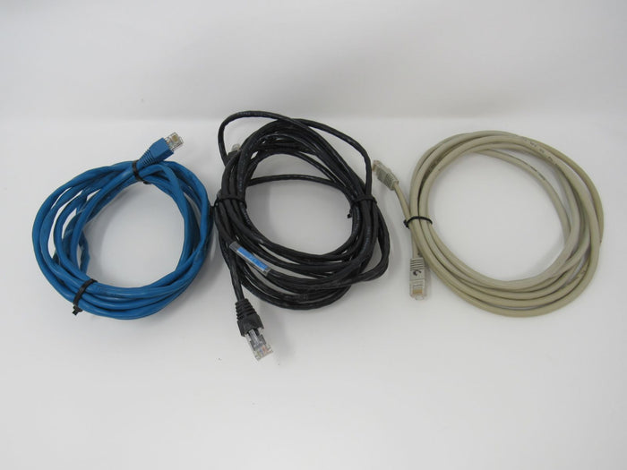 Standard-Lot-of-3-Ethernet-Patch-Cables-RJ-45-Variety-of-Lengths-Cat5e-898 3