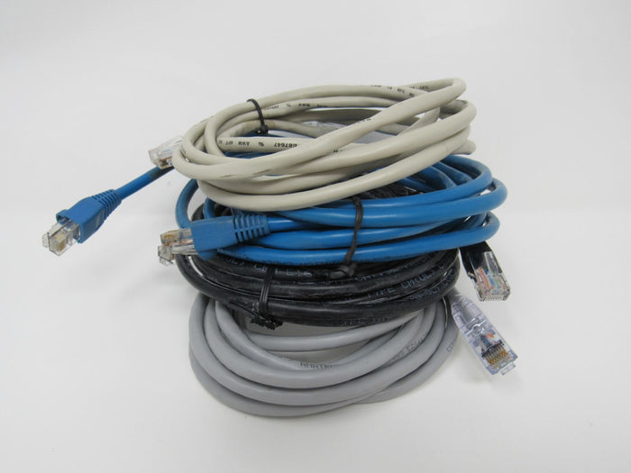 Standard-Lot-of-4-Ethernet-Patch-Cables-RJ-45-Variety-of-Lengths-Cat5e-894 5