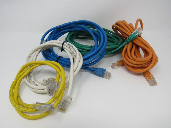 Standard-Lot-of-5-Ethernet-Patch-Cables-RJ-45-Variety-of-Lengths-Cat5e-892 3