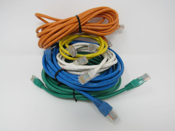 Standard-Lot-of-5-Ethernet-Patch-Cables-RJ-45-Variety-of-Lengths-Cat5e-892 4