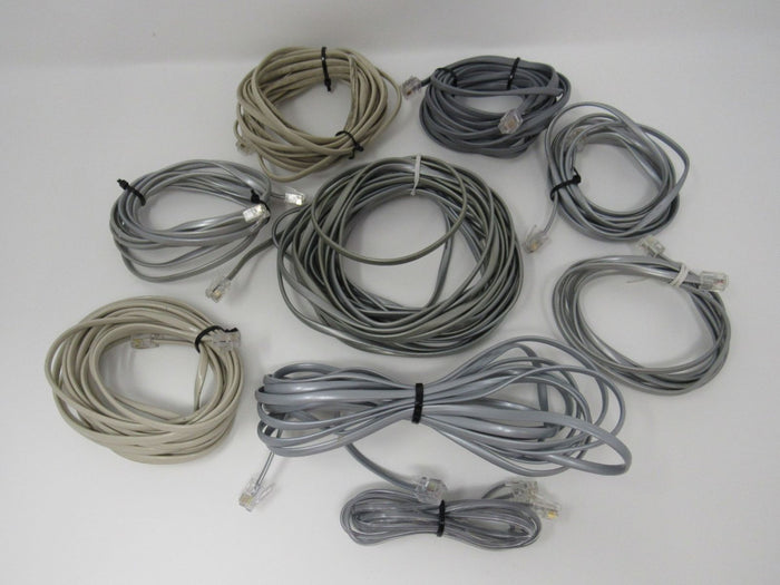 Standard-Lot-of-9-Phone-Cords-RJ-11-Variety-of-Lengths-860 2