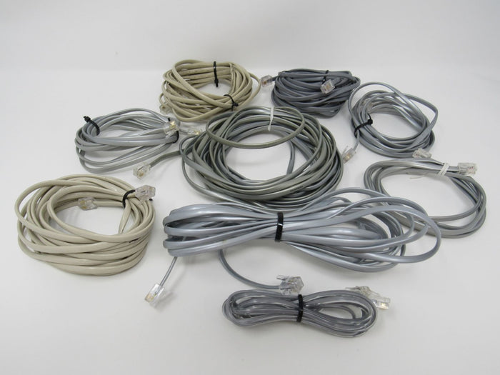 Standard-Lot-of-9-Phone-Cords-RJ-11-Variety-of-Lengths-860 3