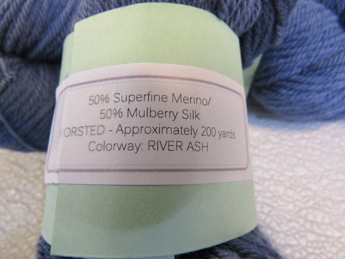 Succulent-Fiber-Worsted-Weight-Yarn-River-Ash-2-Skeins-200-Yards-Each-Blue-416 6