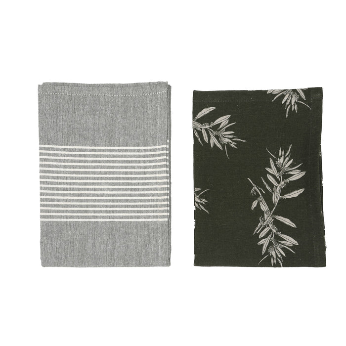 Tea Towel Set Olives - Green