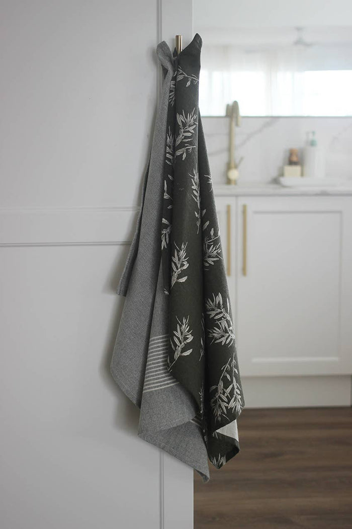 Tea Towel Set Olives - Green