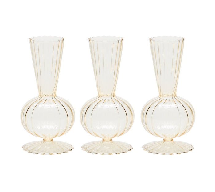 Kim Seybert BUD VASE: TESS S3 - Champagne Glass Bud Vases Set at Fig Linens and Home 1