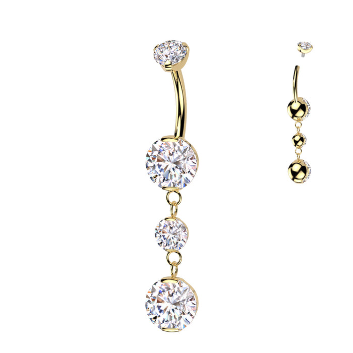(TIN44) Belly Rings Titanium