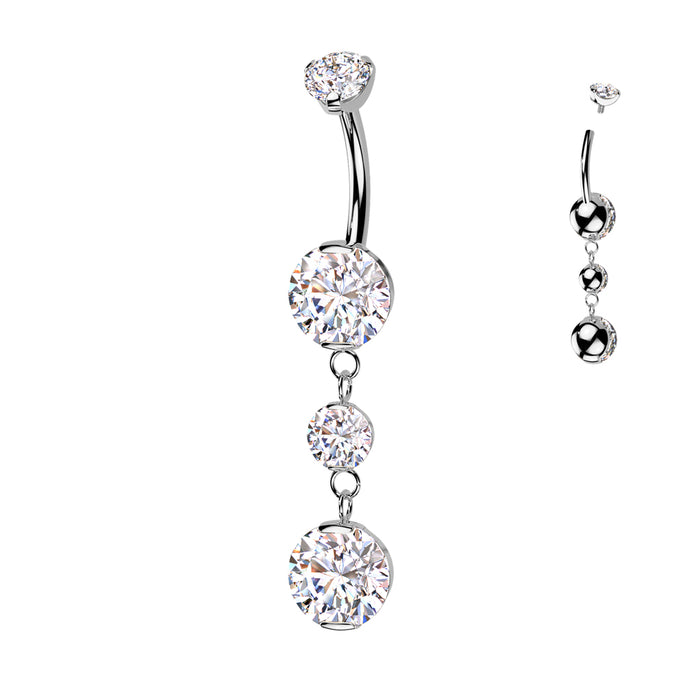 (TIN44) Belly Rings Titanium