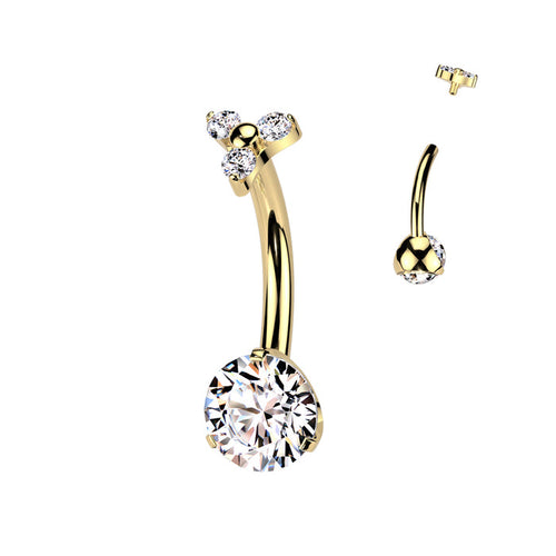 (TIN48) Belly Rings Titanium