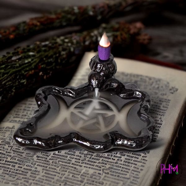 Triple Moon Backflow Incense Burner - burner