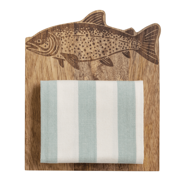 Trout Engraved Wood Board & Tea Towel