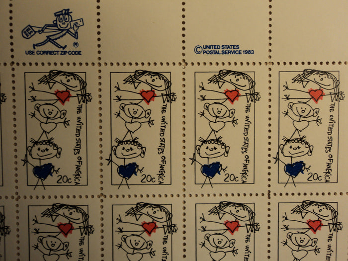USPS Scott 2104 20c 1984 Family Unity Lot Of 2 Plate Block 39 Stamps Mint NH -- New