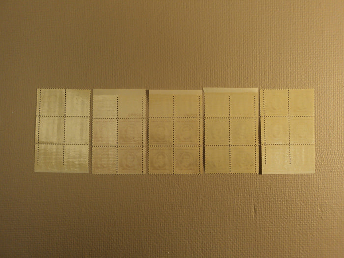 USPS Scott 884-88 American Artists 1940 Lot Of 5 Plate Block 20 Stamps Mint NH -- New