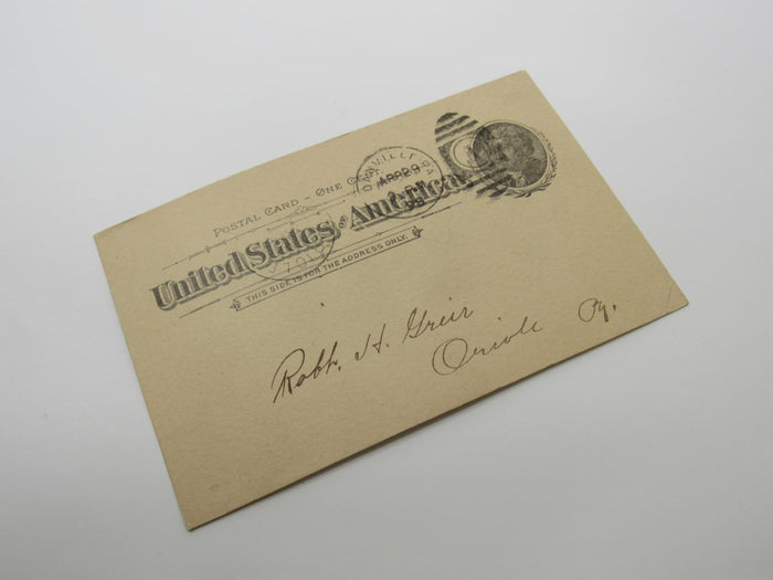 USPS-Scott-UX12-Antique-1c-Black-On-Buff-Thomas-Jefferson-Used-Postal-Card-720 1